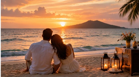 Romantic all-inclusive resort vacation